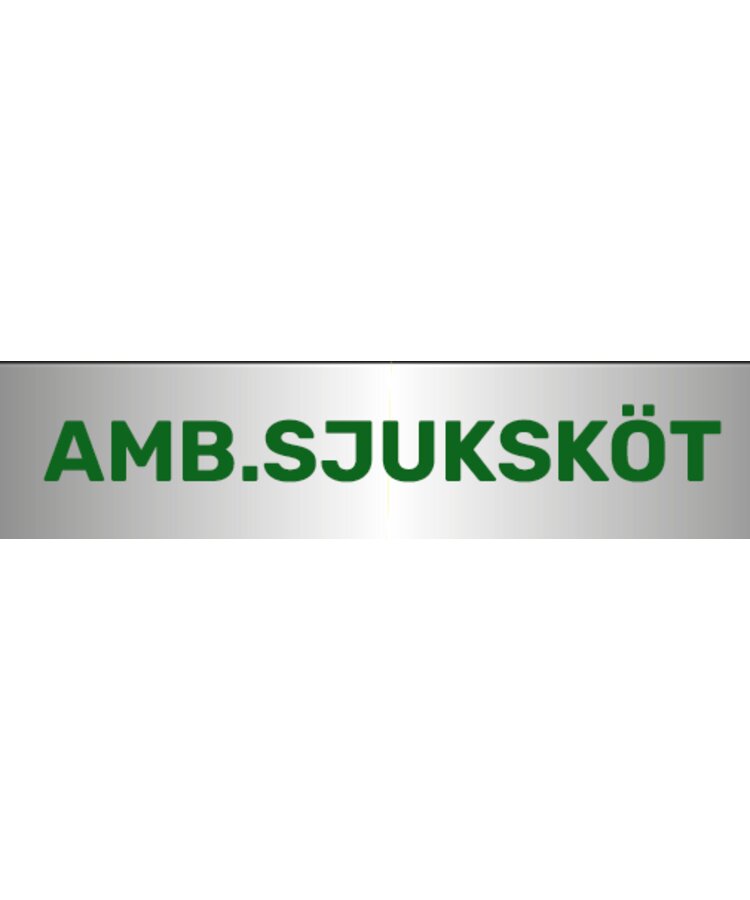 AMB.SJUKSKÖT. ryggskylt kardborre