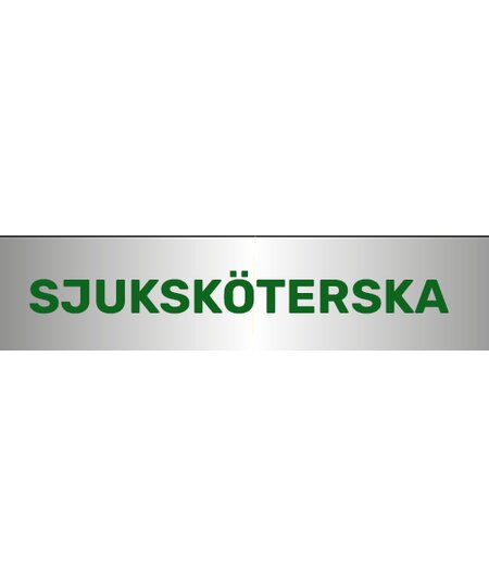 SJUKSKÖTERSKA ryggskylt kardborre